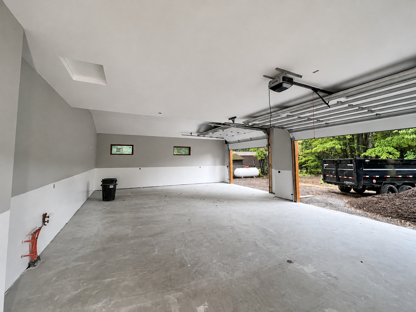 Finished garage and utility space